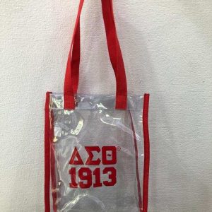 Delta Sigma Theta Customized Screen Print Sorority Plastic Tote Bag