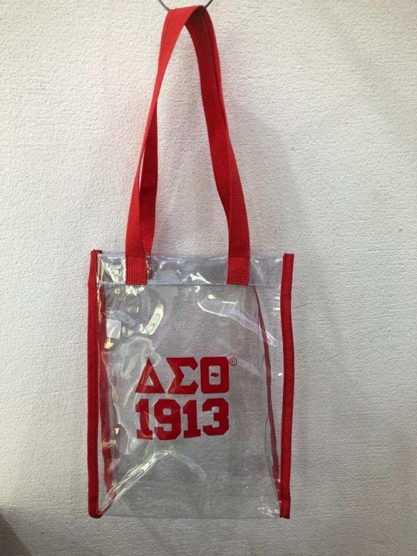 Delta Sigma Theta Customized Screen Print Sorority Plastic Tote Bag