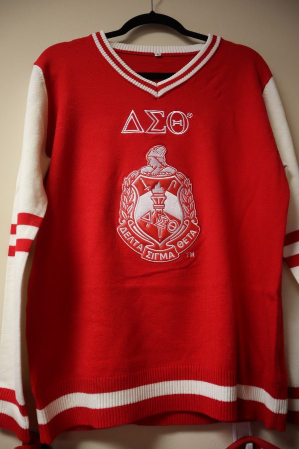 Delta Sigma Theta Women Knitted V-Neck Sweater